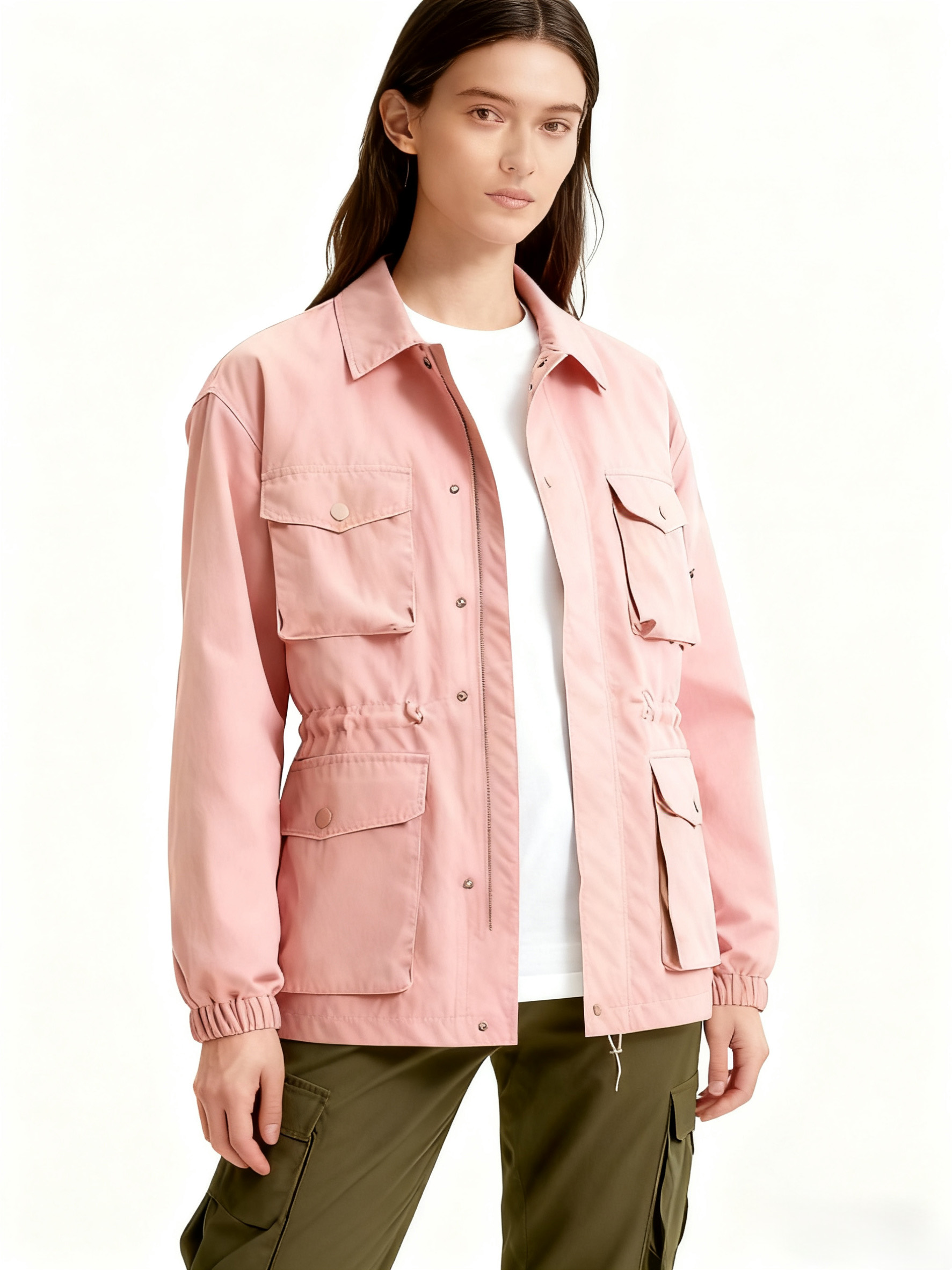 Veste décontractée avec poches pour femmes _ABJK7611