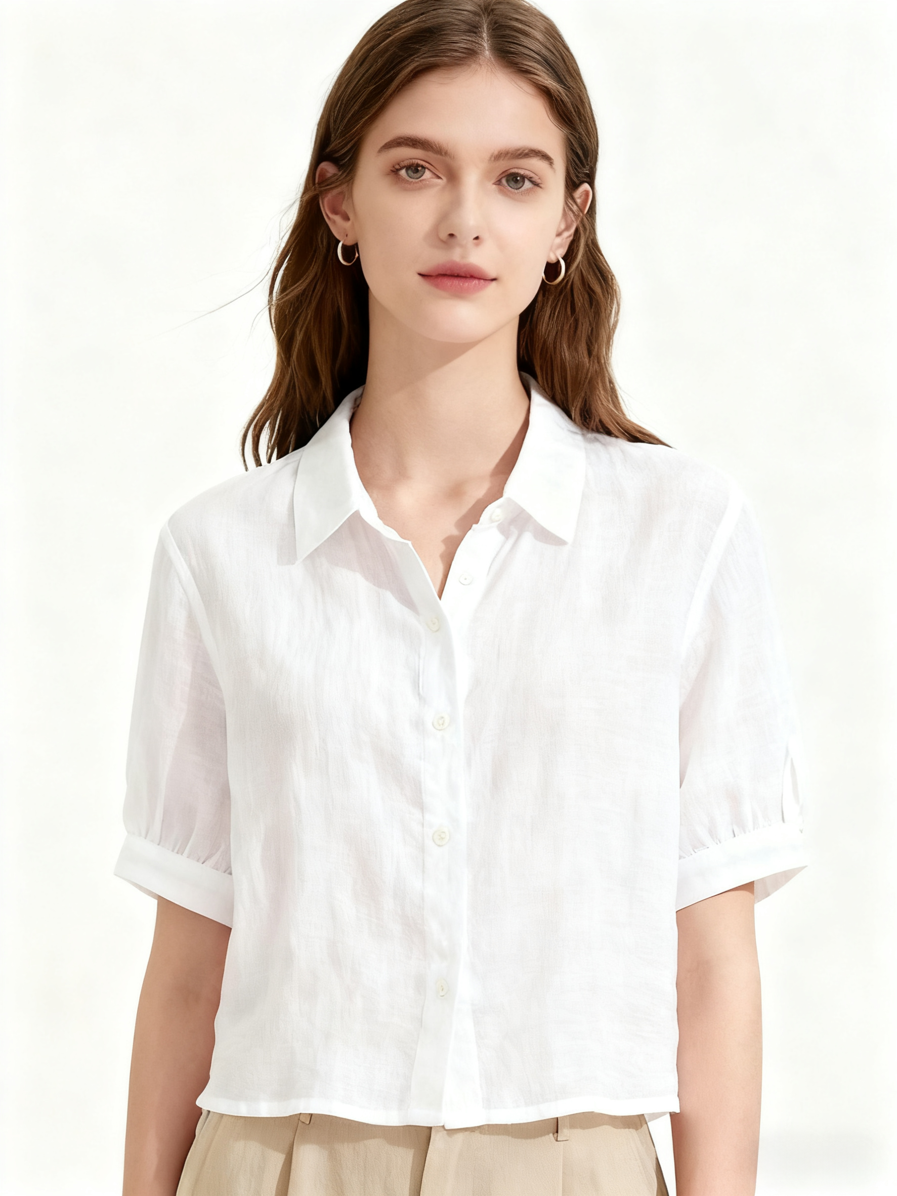 Cropped Linen Shirt_ABWPL2511
